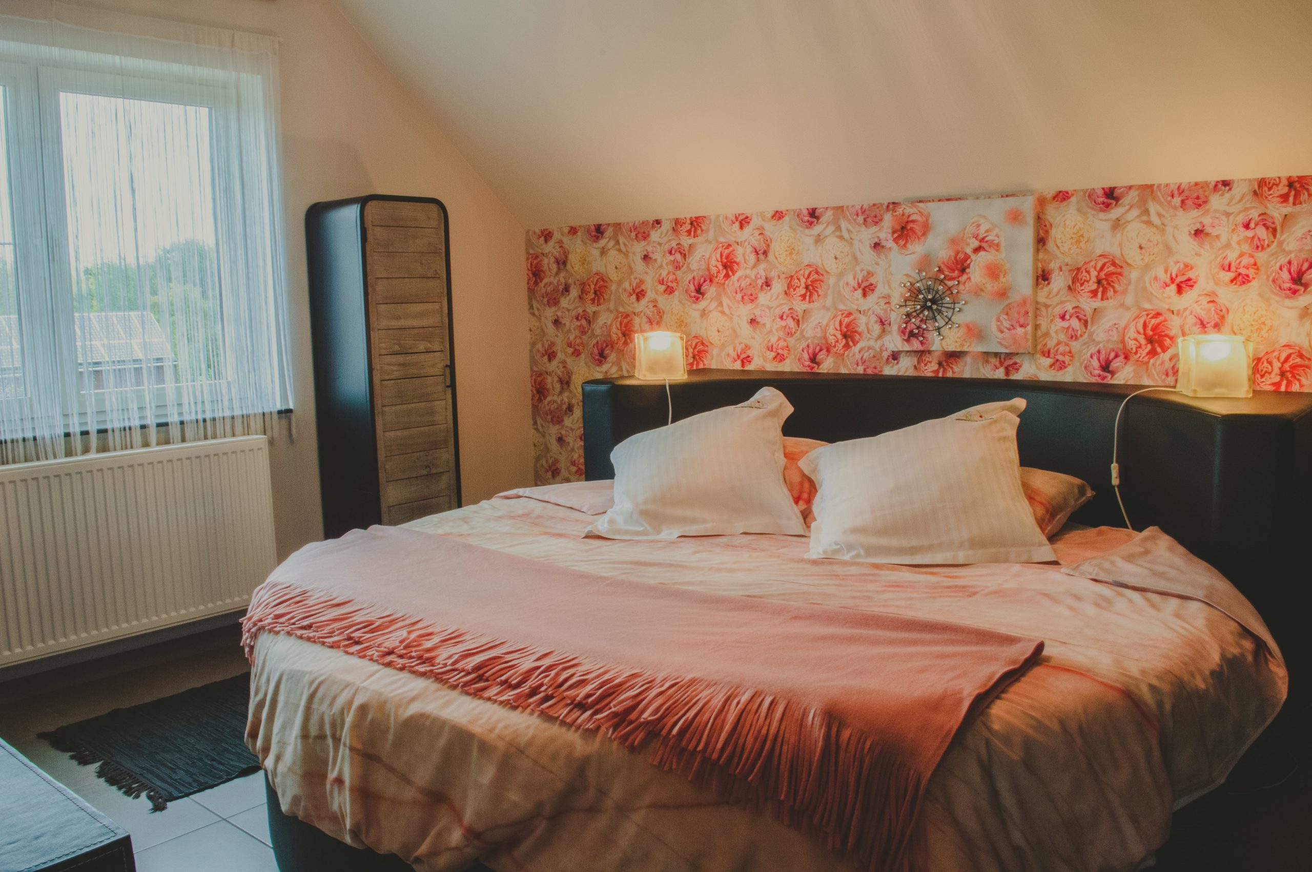 Slaapkamer in vakantiewoning de Pluktuin